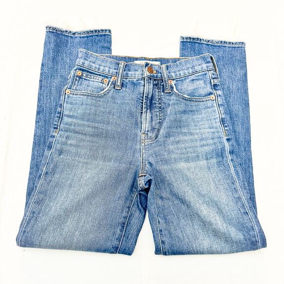 Madewell The Perfect Vintage Crop Jean Denim Raw Hem Zip Fly Size 23 - Picture 4 of 9